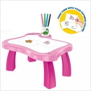 Children Educational Graffiti Drawing Painting Board Desk with Colorful Pen and Painting Cards for Kids Learning and Creative Toys