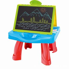 Educational Preschool Children 2-in-1 Adjustable Painting and Drawing Table Desk Easel with Colorful Pen/Chalk for Kids Learning