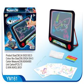 Educational Preschool Children Ocean Animal Middle Size Magic 3D Painting and Drawing Light Board with Glasses and Colorful Pen for Kids Learning