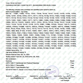  ASTM Certificate