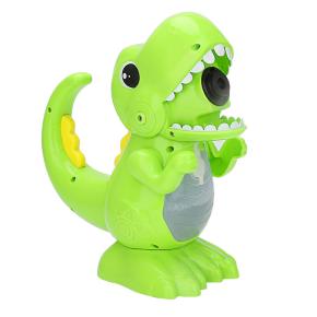 Cute Outdoor Toys One-Click Blowing Automatic Electric Dinosaur Bubbles Machine Toys with Gorgeous Light Dinosaur Road Sound Bubbles Toys for Kids