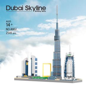 KLMEi Architecture Model Kits Dubai Skyline Micro Building Blocks Set and New Gift for Adults Micro Blocks 2545 Pieces 