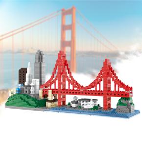 KLMEi Architecture Model Kits San Francisco Skylines Micro Building Blocks Set and New Gift for Adults Micro Blocks 1610 Pieces 