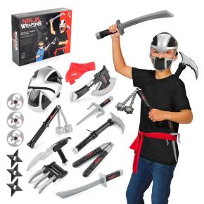 Deluxe Ninja Warrior Weapons Play Set for Kids - Accessories for Costumes and Role Playing Shows