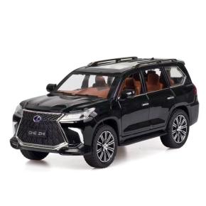 LX570 off-road vehicle simulation alloy car model sound and light pull back boy toy car ornaments good off-road ability The remote control truck is a high-speed and strong power for children