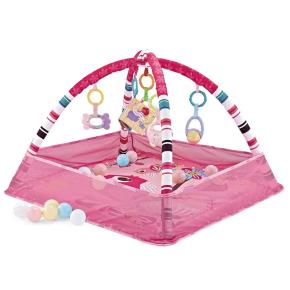 Nrkin Play area with play arch, play mat baby play corner baby crawling blanket for baby play arch for babies playpen function with 18 balls