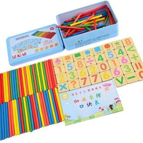 Wood Arithmetic Toy, Magnetic Stick Mathematics Puzzle Calculate Game Toys, Early Learning Puzzle Toy